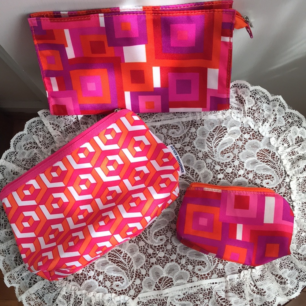 Clinique Cosmetic Bags bundle of 3 Jonathan Adler